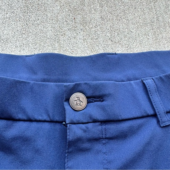 Original Penguin Golf Shorts All Over Print Embroidered Size 34 Stretch - Picture 3 of 6